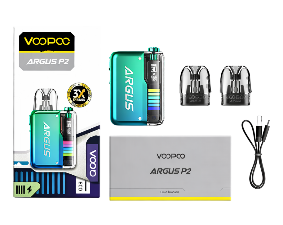 багаторазова електронна сигарета Voopoo Argus P2 Pod Kit 1100 Ruby Red
